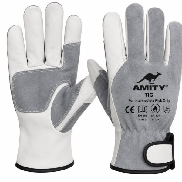 Amity Premium Leather TIG Welding & Work Gloves Flame-Resistant